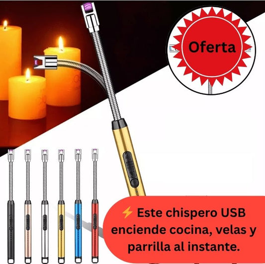Chispero Encendedor USB Eléctrico Plasma